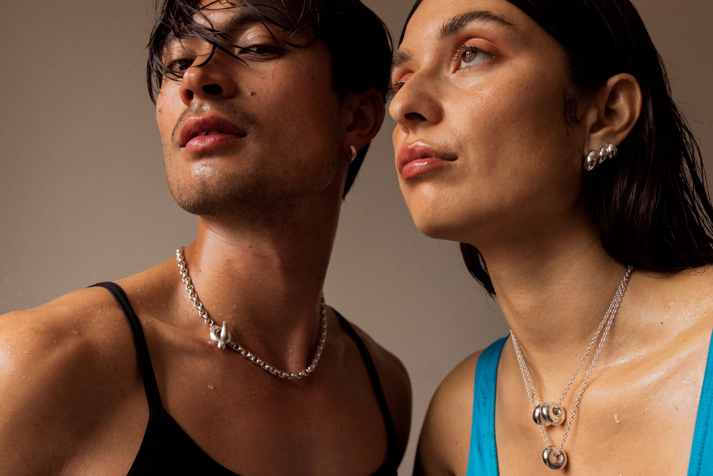 Puka Combined Sølv halskæde 