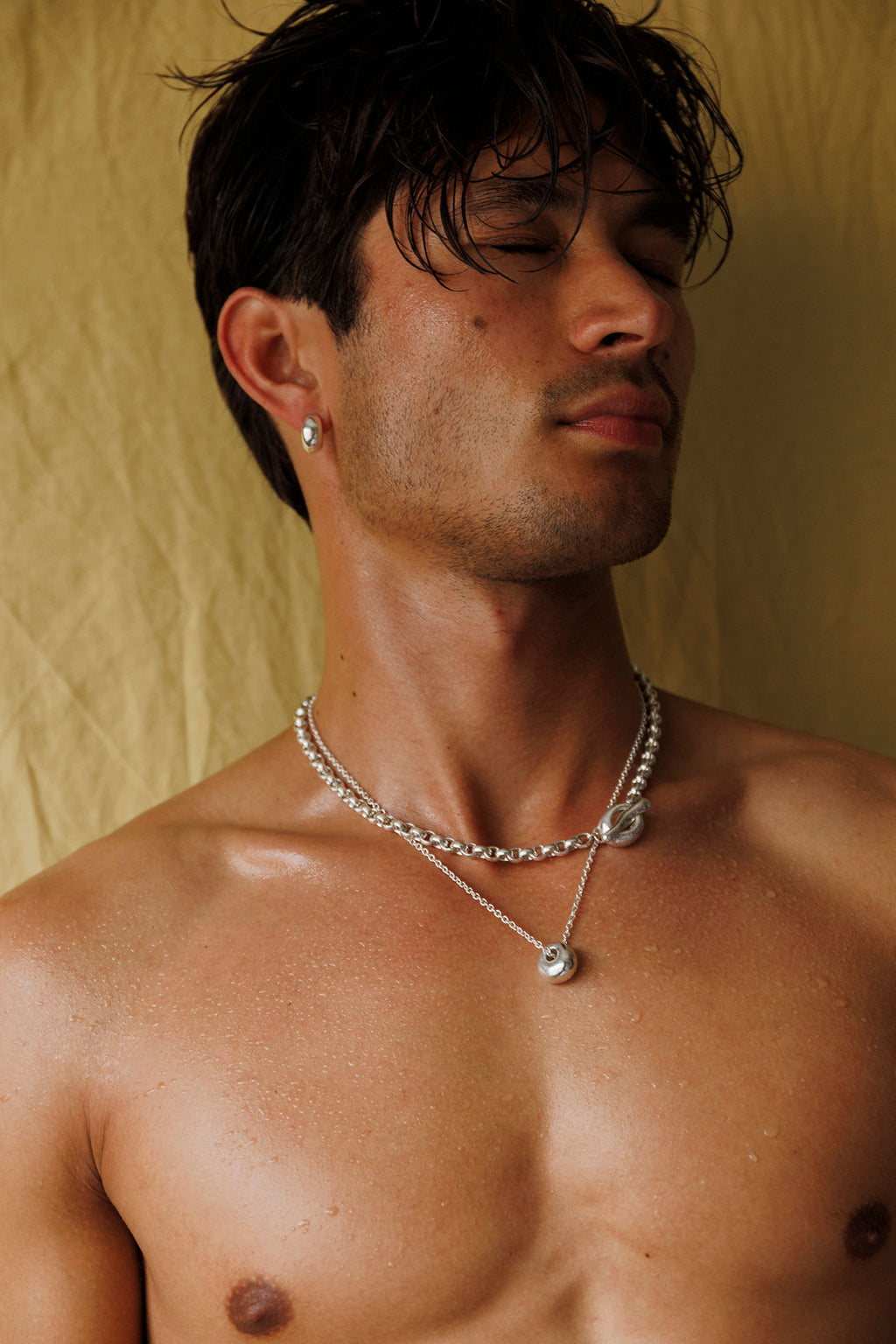 Puka Belcher Silver Necklace