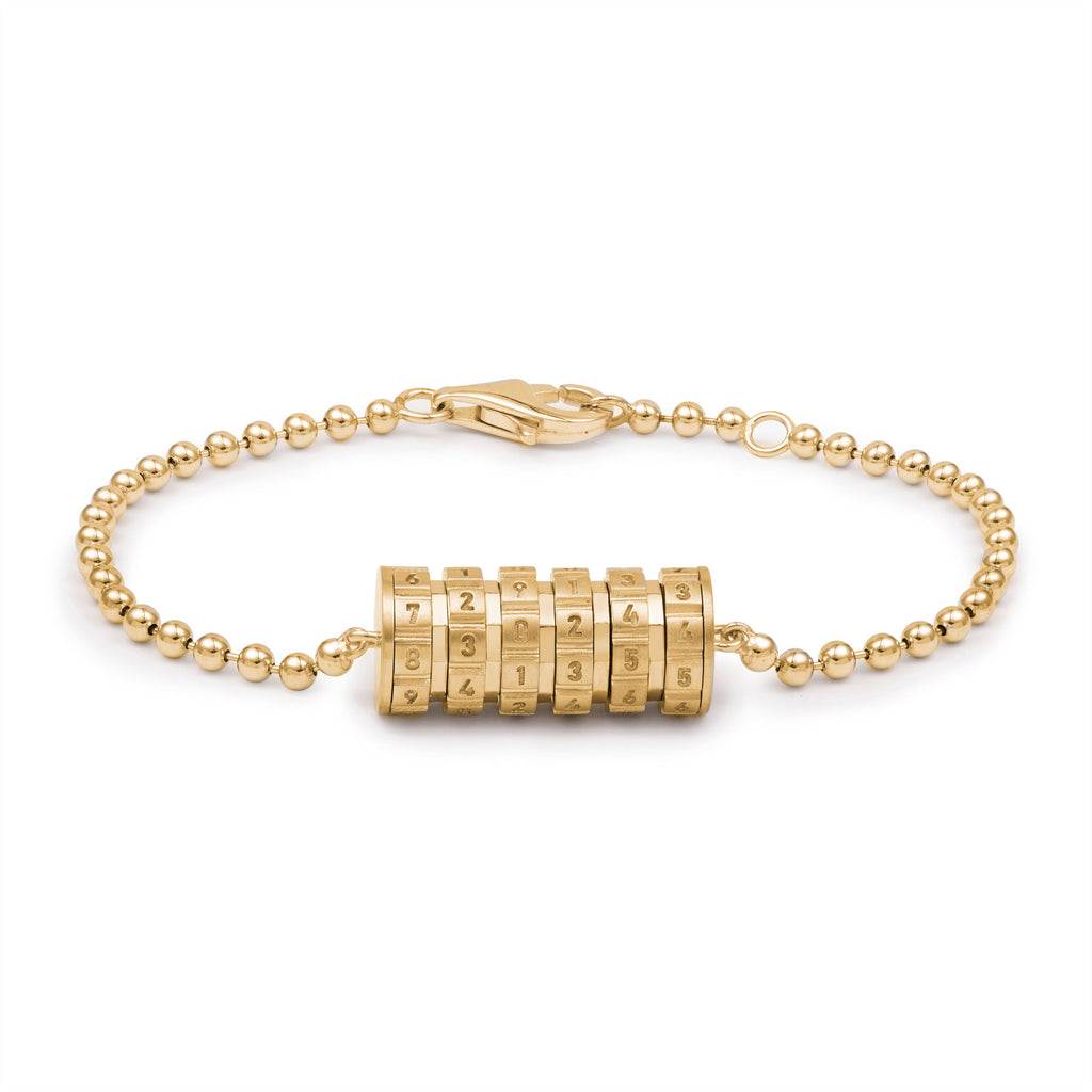 Numbers  18K Gold Bracelet