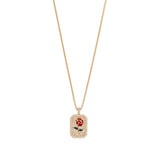 Rose Noire 18K Gold Necklace w. Lab-Grown Diamonds