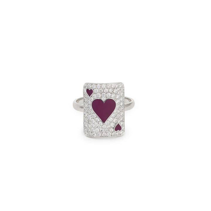 Lovely Âme Pinkie 18K White Gold Ring w. Lab-Grown Diamonds