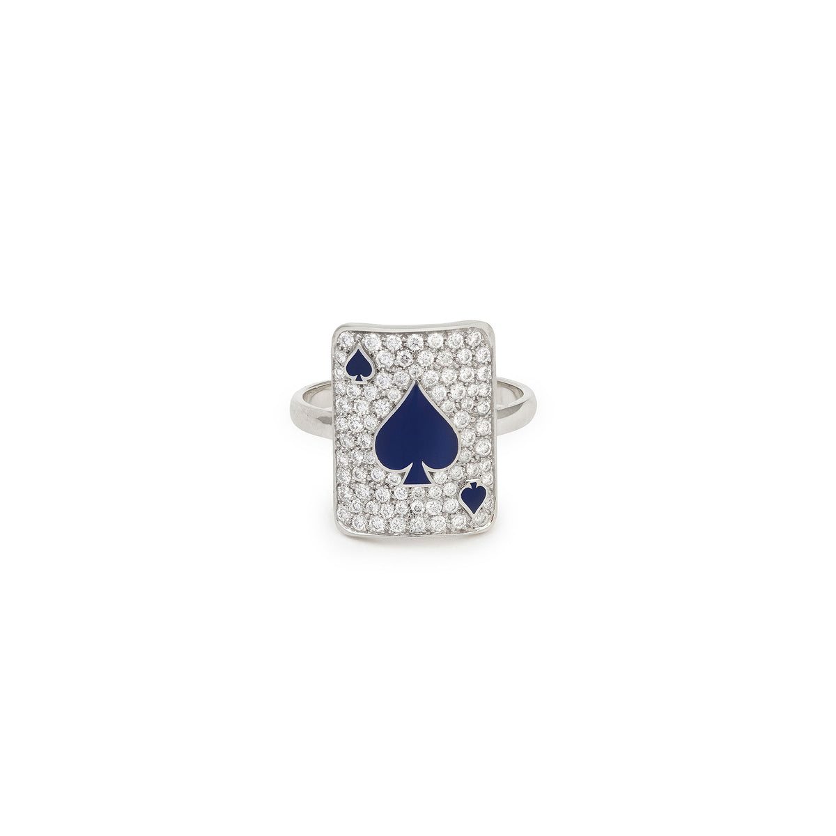 Justice Pinkie 18K White Gold Ring w. Lab-Grown Diamonds