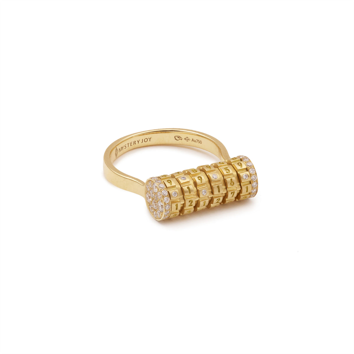 Secret 18K Gold Ring w. Lab-Grown Diamonds