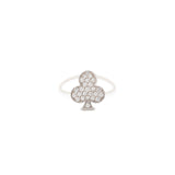 Large Harmonie Nylon 18K White Gold Ring w. Lab-Grown Diamonds