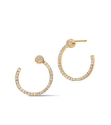 Eternal 18K Guld Hoops m. Diamanter