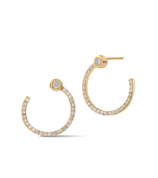 Eternal 18K Guld Hoops m. Diamanter