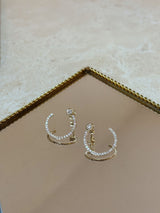 Eternal 18K Guld Hoops m. Diamanter