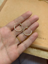 Eternal 18K Gold Hoops w. Diamonds