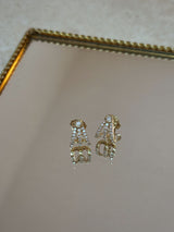 Diamond Fan 18K Gold Earrings