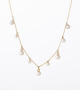 Glimmer Shaker 18K Gold Choker w. Diamonds & Pearls