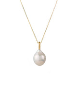 Baroque Pearl 18K Gold Charm Necklace