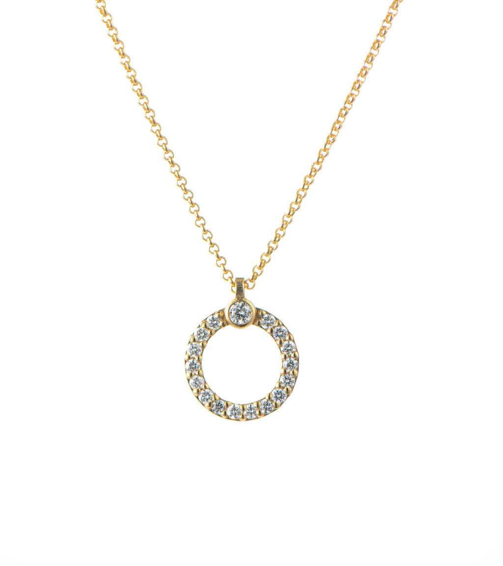 Eternal Circle 18K Gold Diamond Necklace