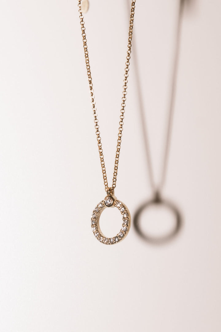 Eternal Circle 18K Gold Diamond Necklace