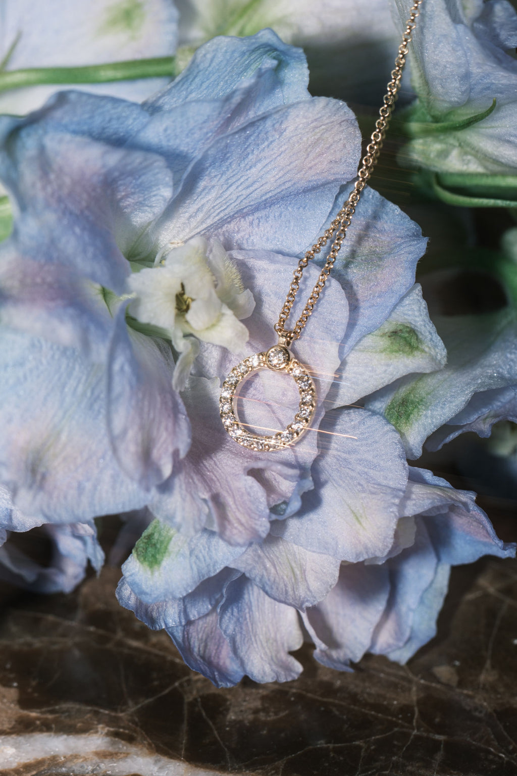 Eternal Circle 18K Gold Diamond Necklace