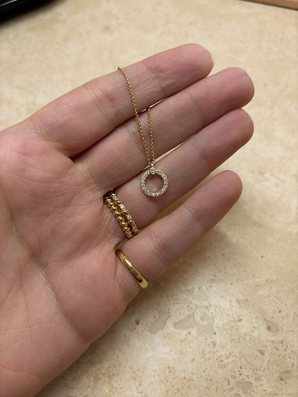 Eternal Circle 18K Gold Diamond Necklace