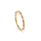 Rope 18K Gold Ring w. Diamonds