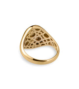 Glimmer Initial 18K Gold Signet Ring w. Diamonds