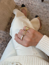 Aphrodite 18K Gold Ring w. Pearls