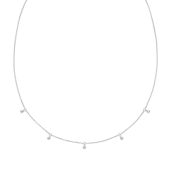 Moreno 14K Hvidguld Halskæde m. Lab-grown Diamanter