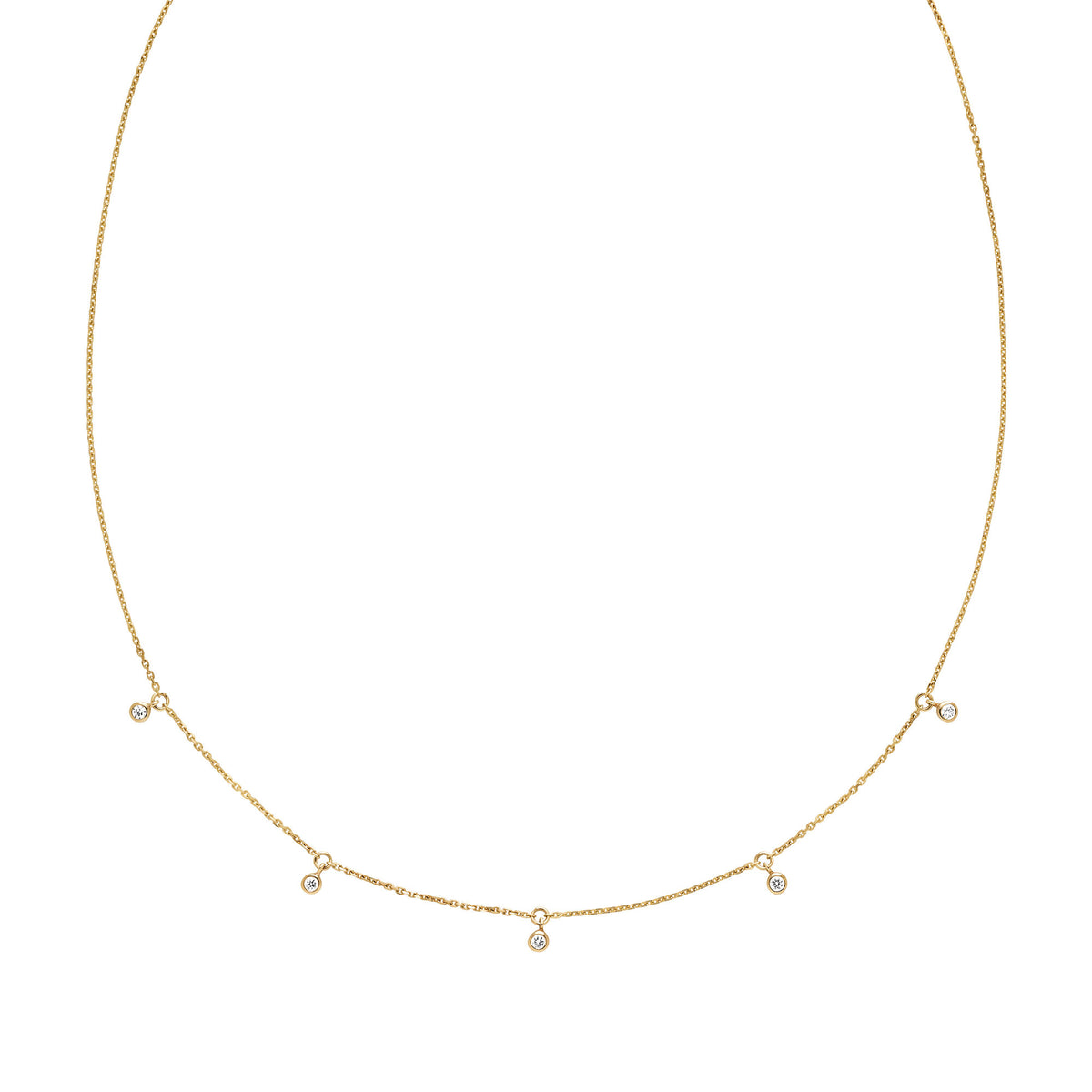 Moreno 14K Gold Necklace w. Lab-grown Diamonds
