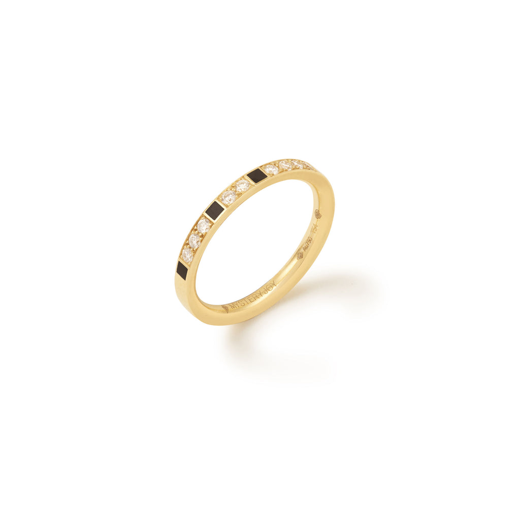 Mystique 18K Gold Ring w. Lab-Grown Diamonds