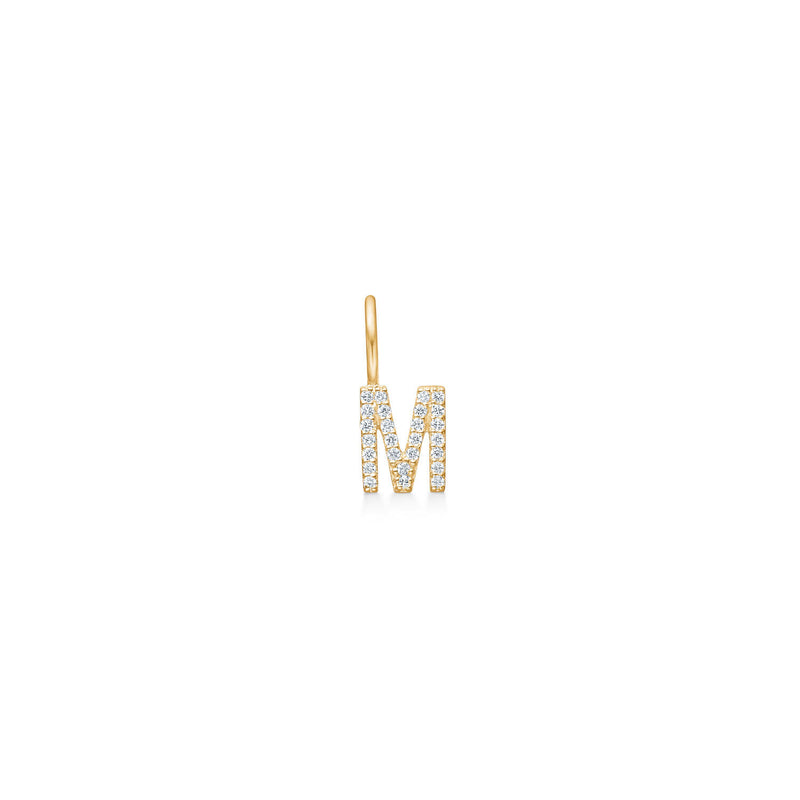 My M 18K Gold Pendant w. Diamonds