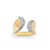 Margareta Pinky 18k Gold & Whitegold Ring w. Diamonds