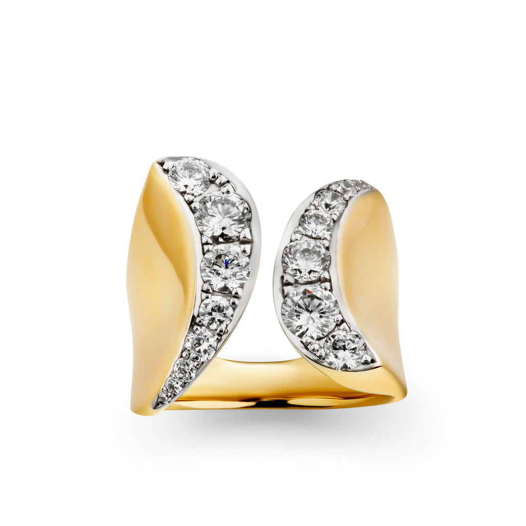 Margareta 18k Gold & Whitegold Ring w. Diamonds