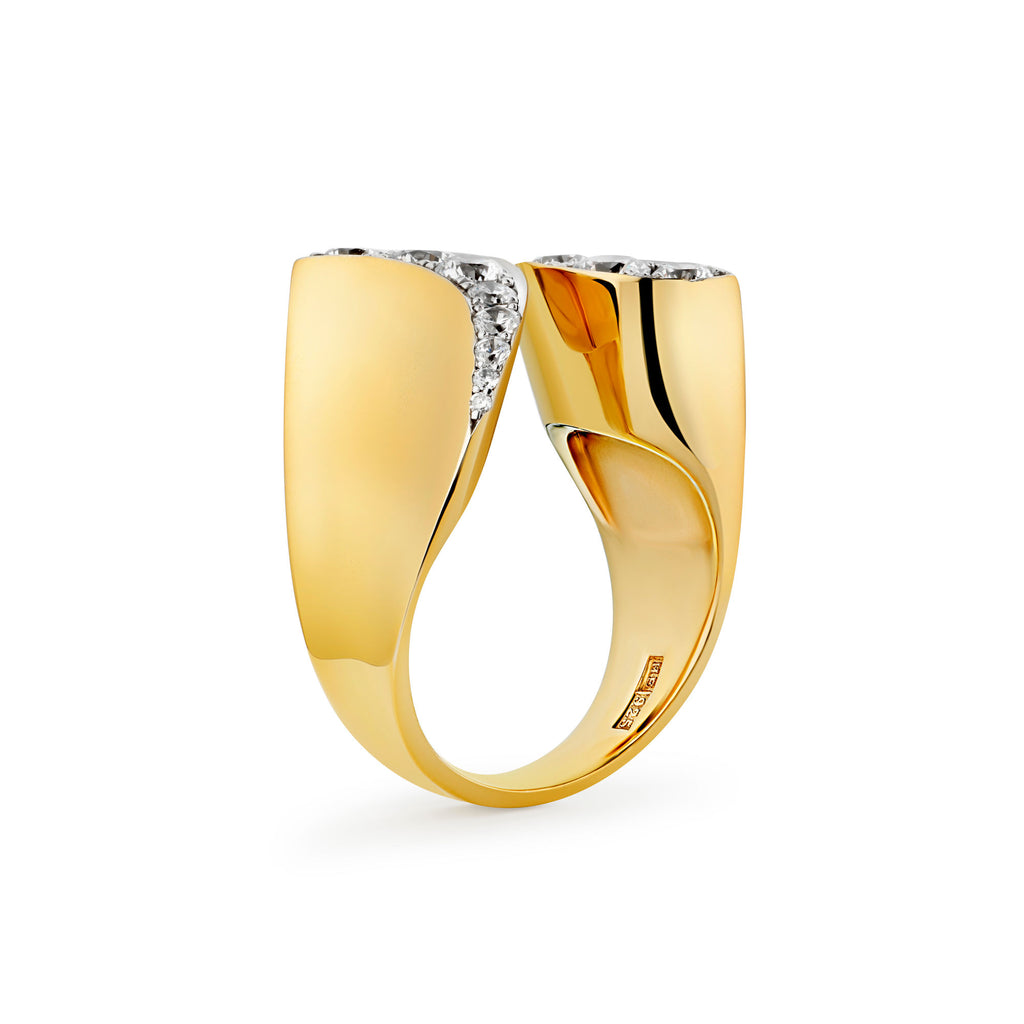 Margareta 18k Gold & Whitegold Ring w. Diamonds