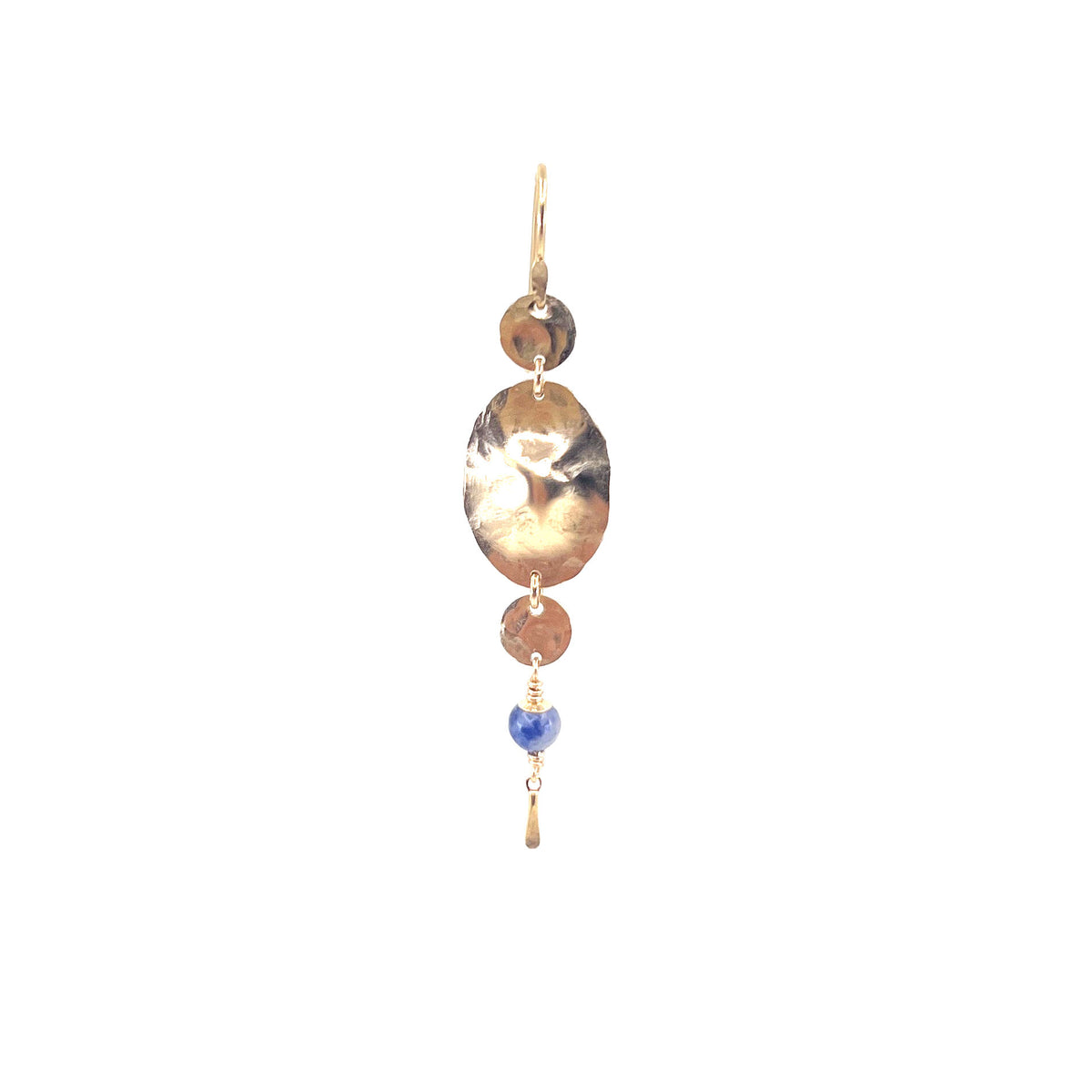 Margot Blue 14K Gold Plated Earring w. Aventurine