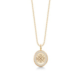 Bespoke Medallion 18K Gold Necklace w. Diamonds