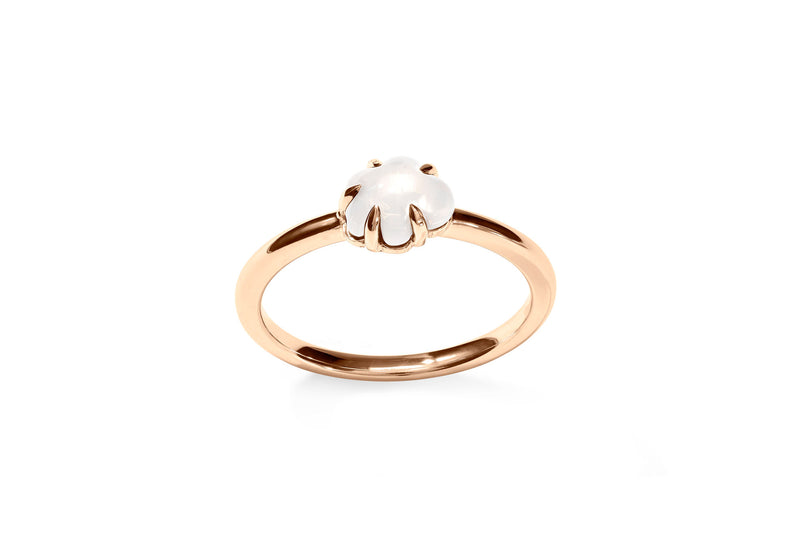 Mid Cloud 18K Rosaguld Ring m. Milky Kvarts