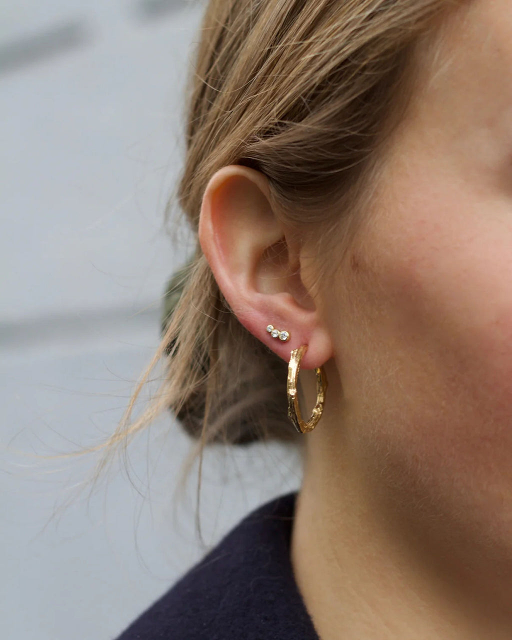 Miss Marilyn 14K Gold Earring w. Diamonds