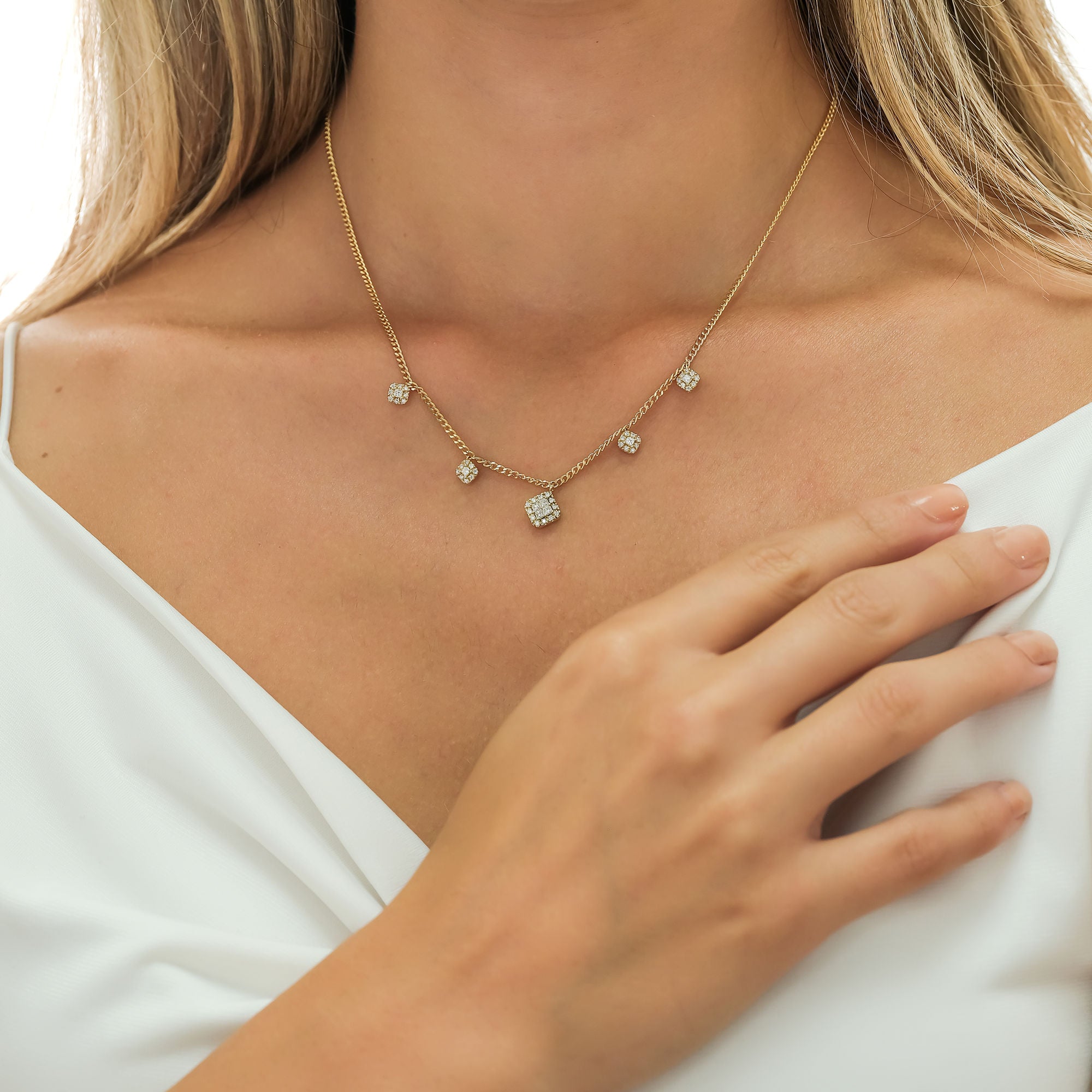 Fortuna 5in1 18K Gold Necklace w. Diamonds
