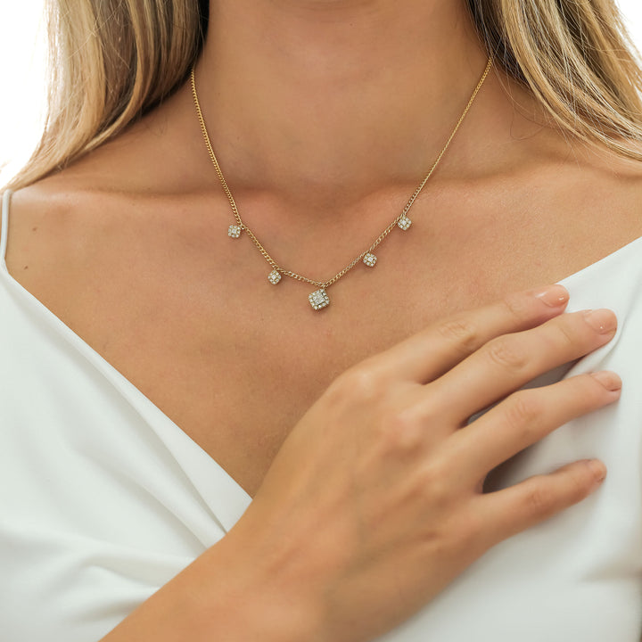 Fortuna 5in1 18K Guld Halskæde m. Diamanter