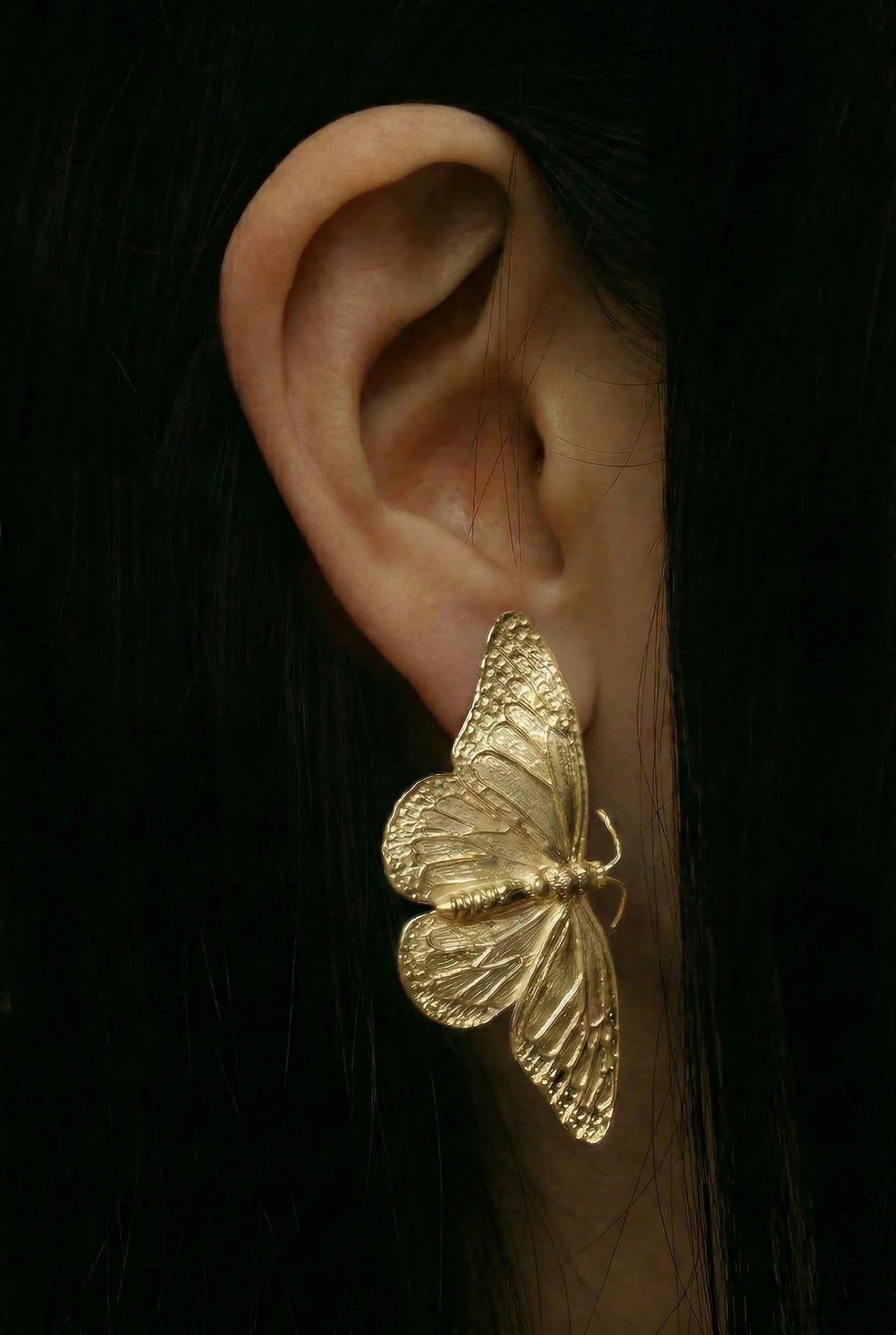 Gold Plated Monarch Earrings