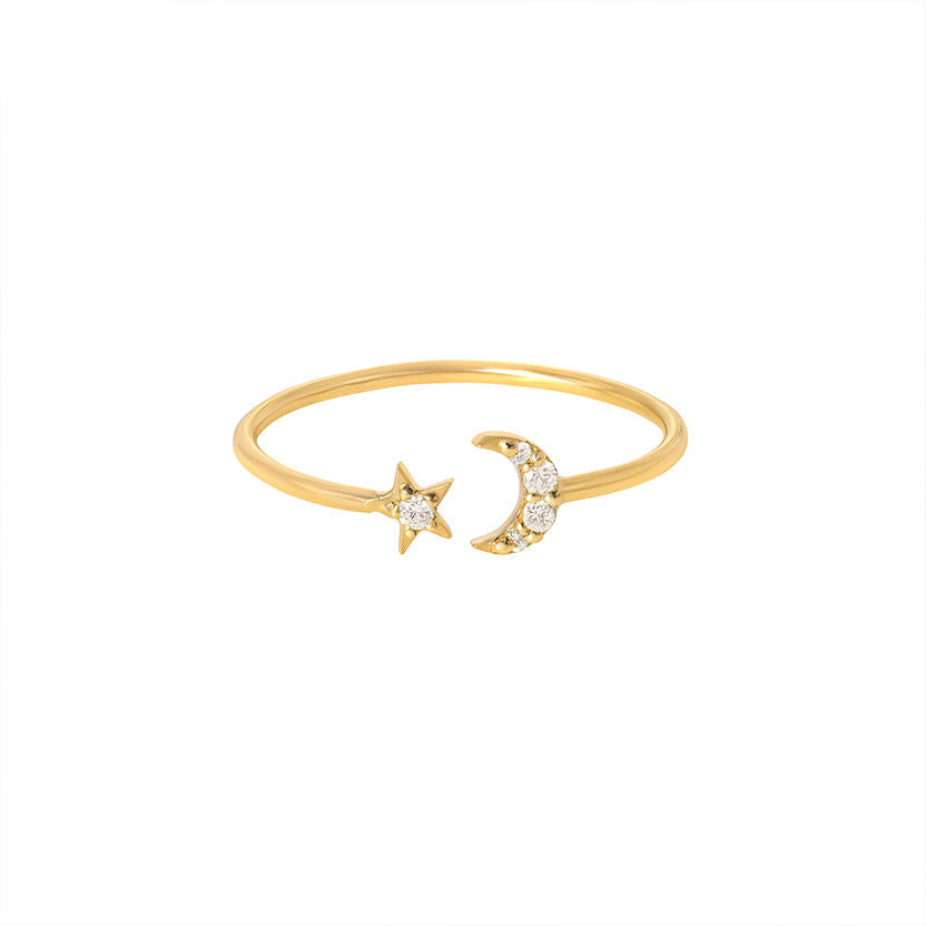 Moonlight, you're my Starlight Ring aus 18K Gold mit Diamanten