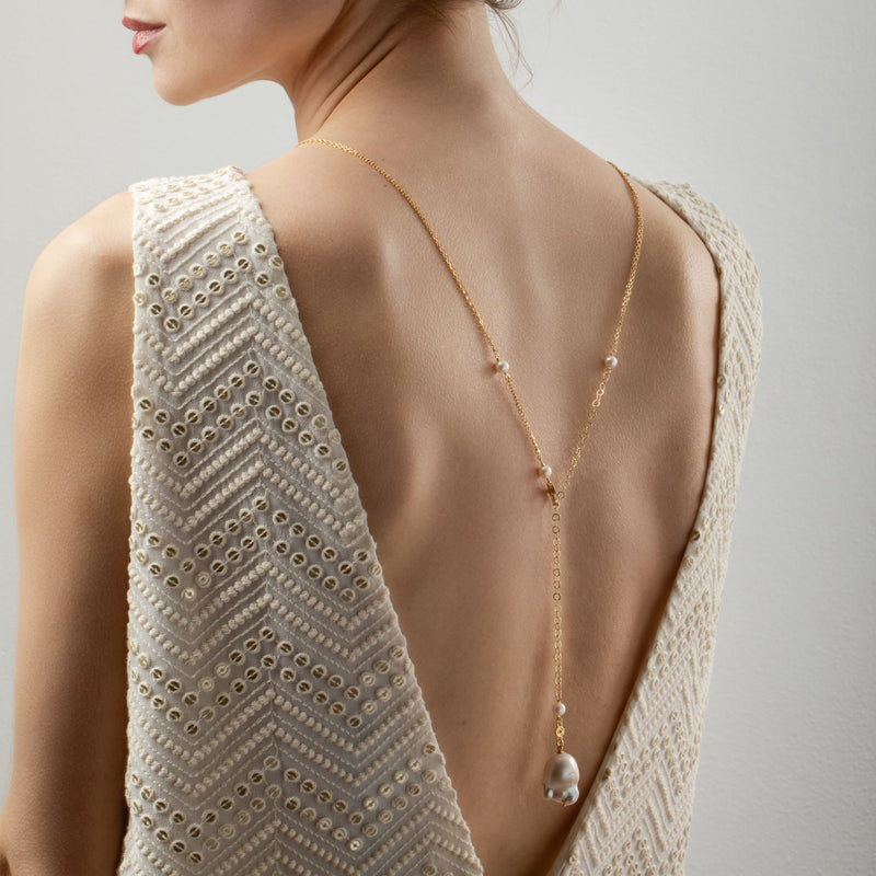 Orione 18K Gold Plated Necklace w. Pearls