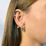 Bloom 18K Gold Studs w. Floating Lab-Grown Diamond