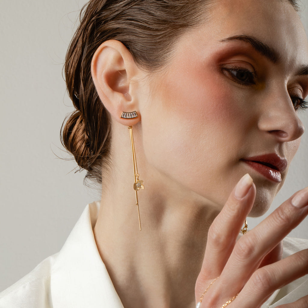 Cerulea 18K Gold Plated Pendant w. Zirconias