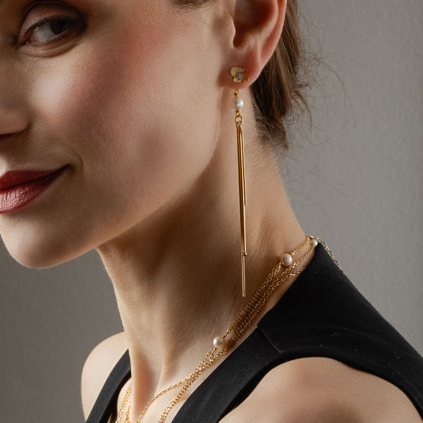 Meteora 18K Gold Plated Pendant w. Pearl