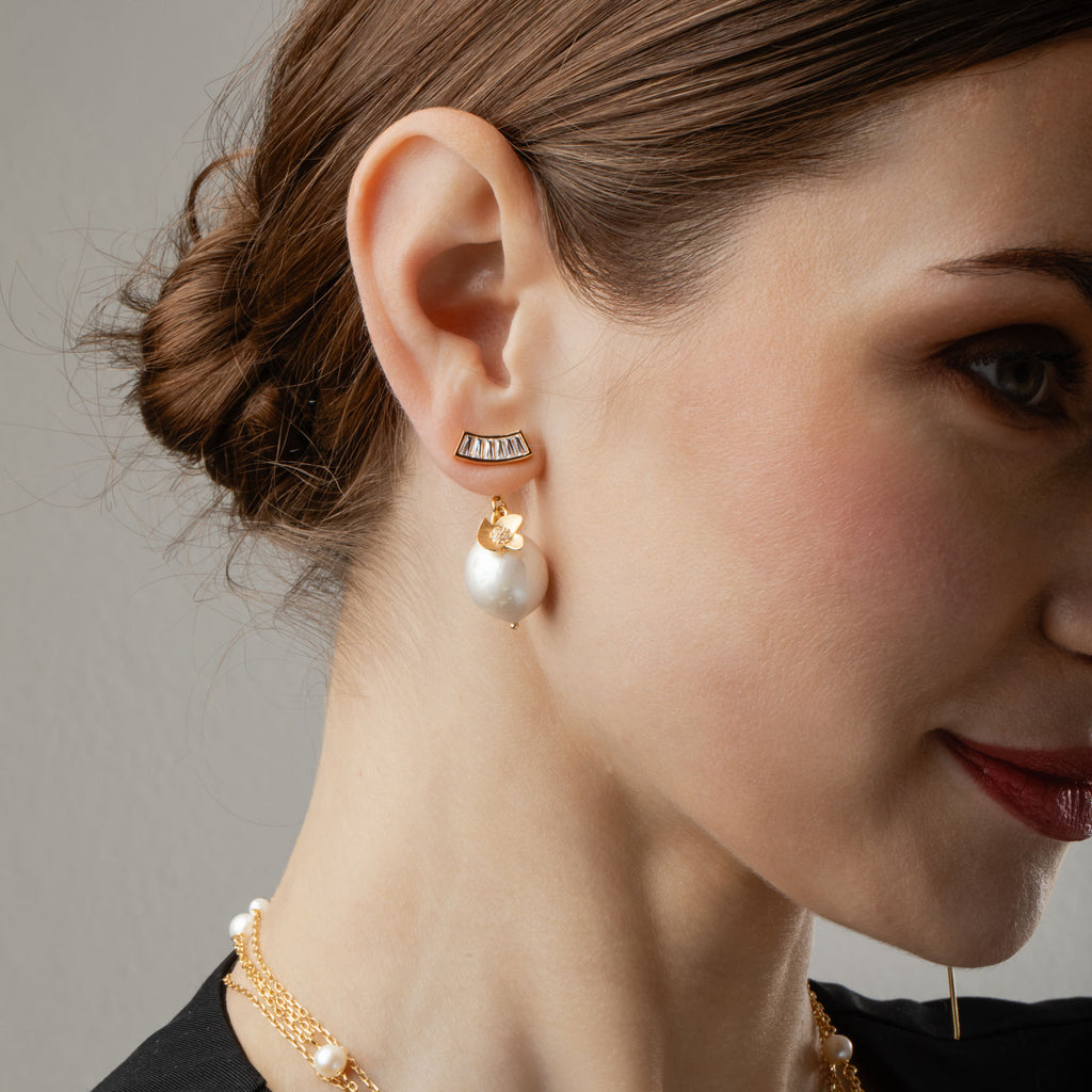 Eternal Spring 18K Gold Plated Earrings w. Zirconias