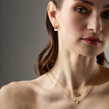 Zefiro 18K Gold Plated Pendant w. Zirconias