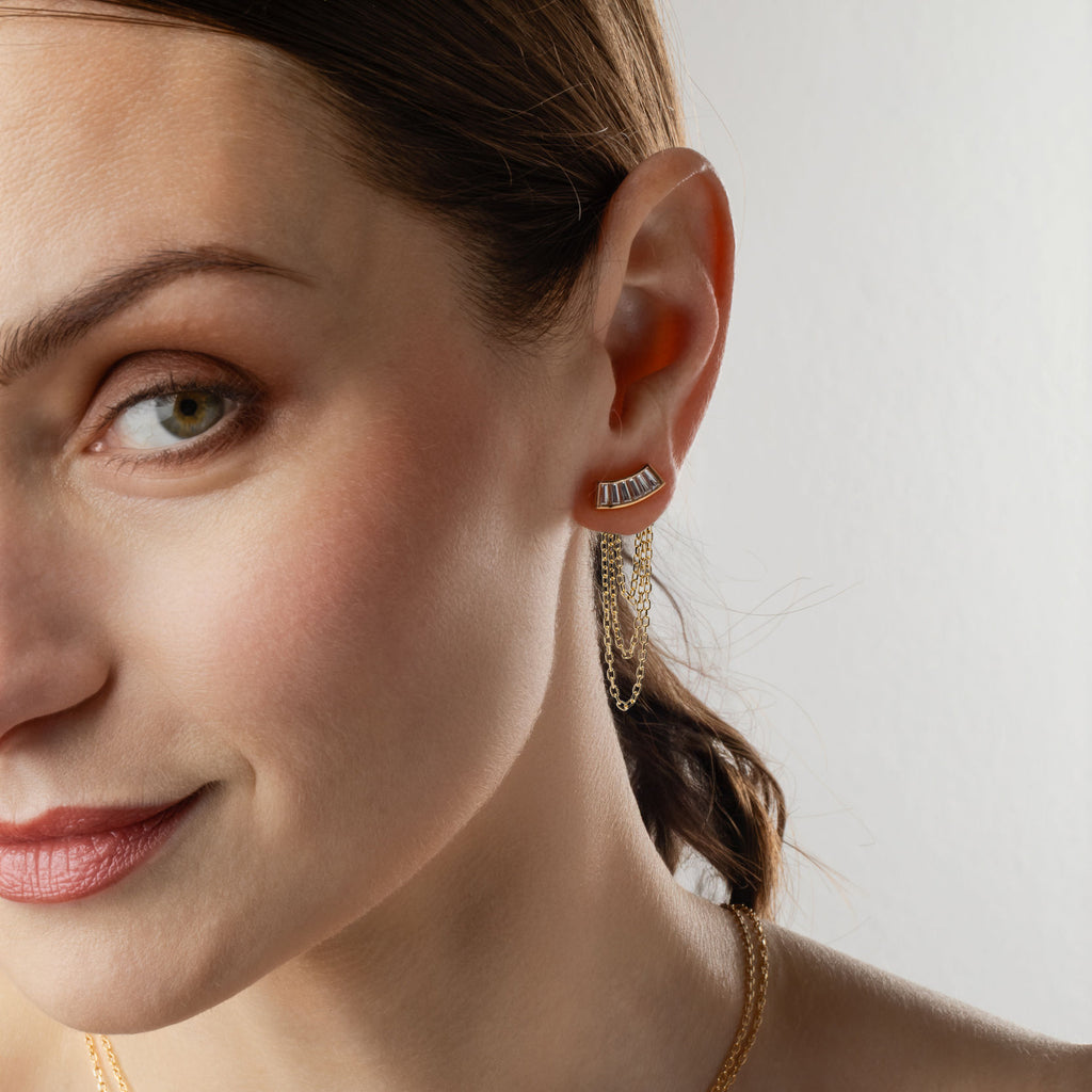 Irida & Onda Luminosa 18K Gold Plated Earrings w. Zirconias