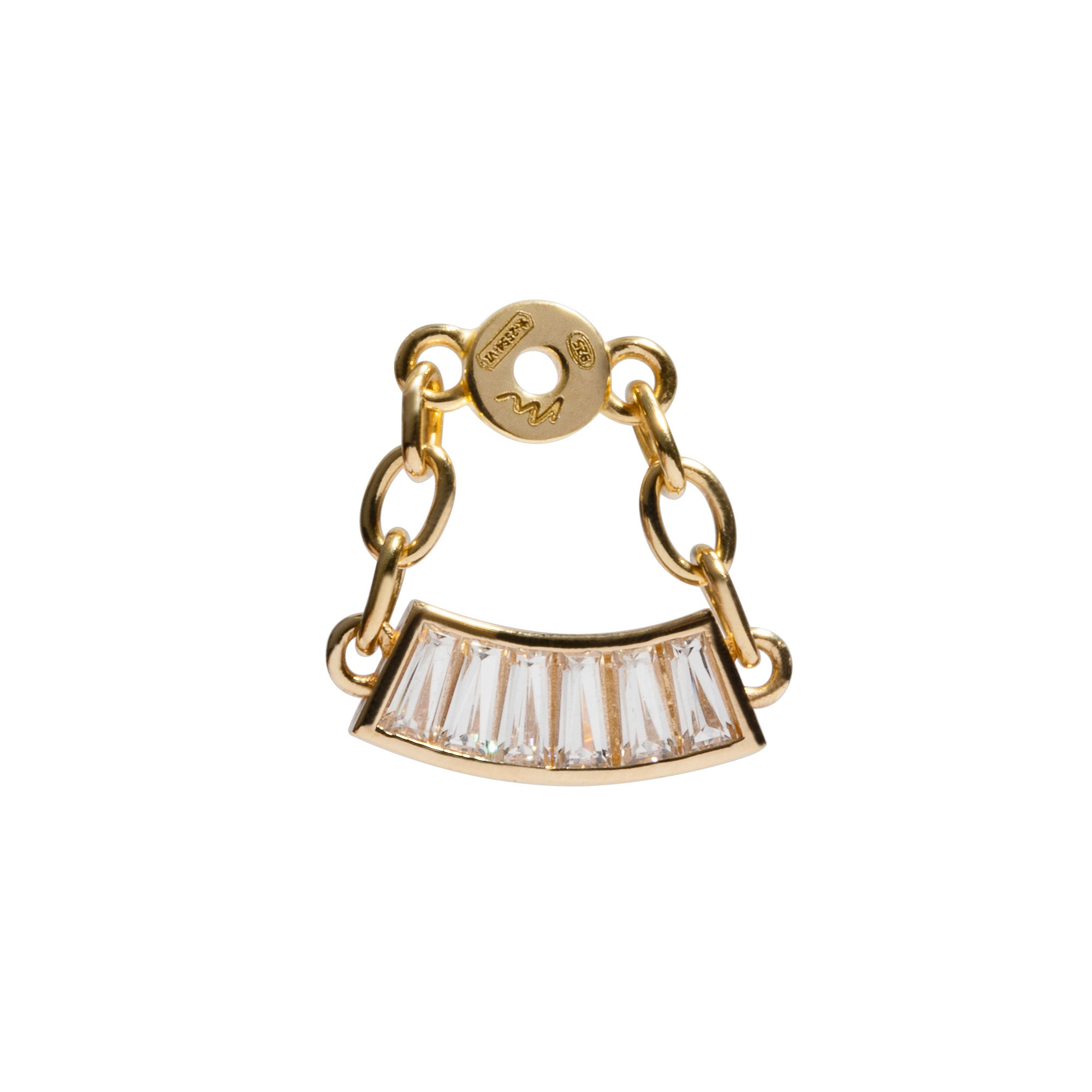 Zefiro 18K Gold Plated Pendant w. Zirconias