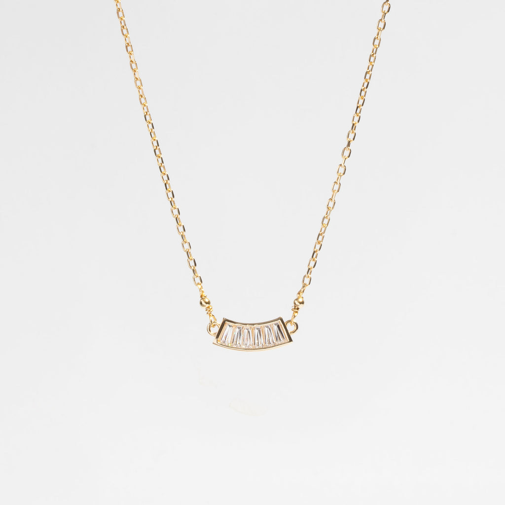 Irida 18K Gold Plated Necklace w. Zirconias