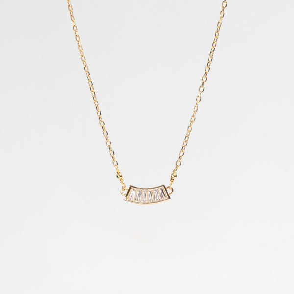 Irida 18K Gold Plated Necklace w. Zirconias