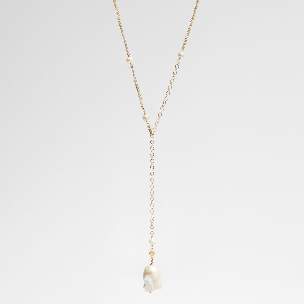 Orione 18K Gold Plated Necklace w. Pearls