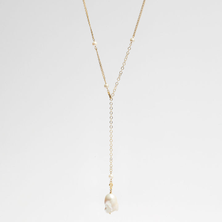 Orione 18K Gold Plated Necklace w. Pearls