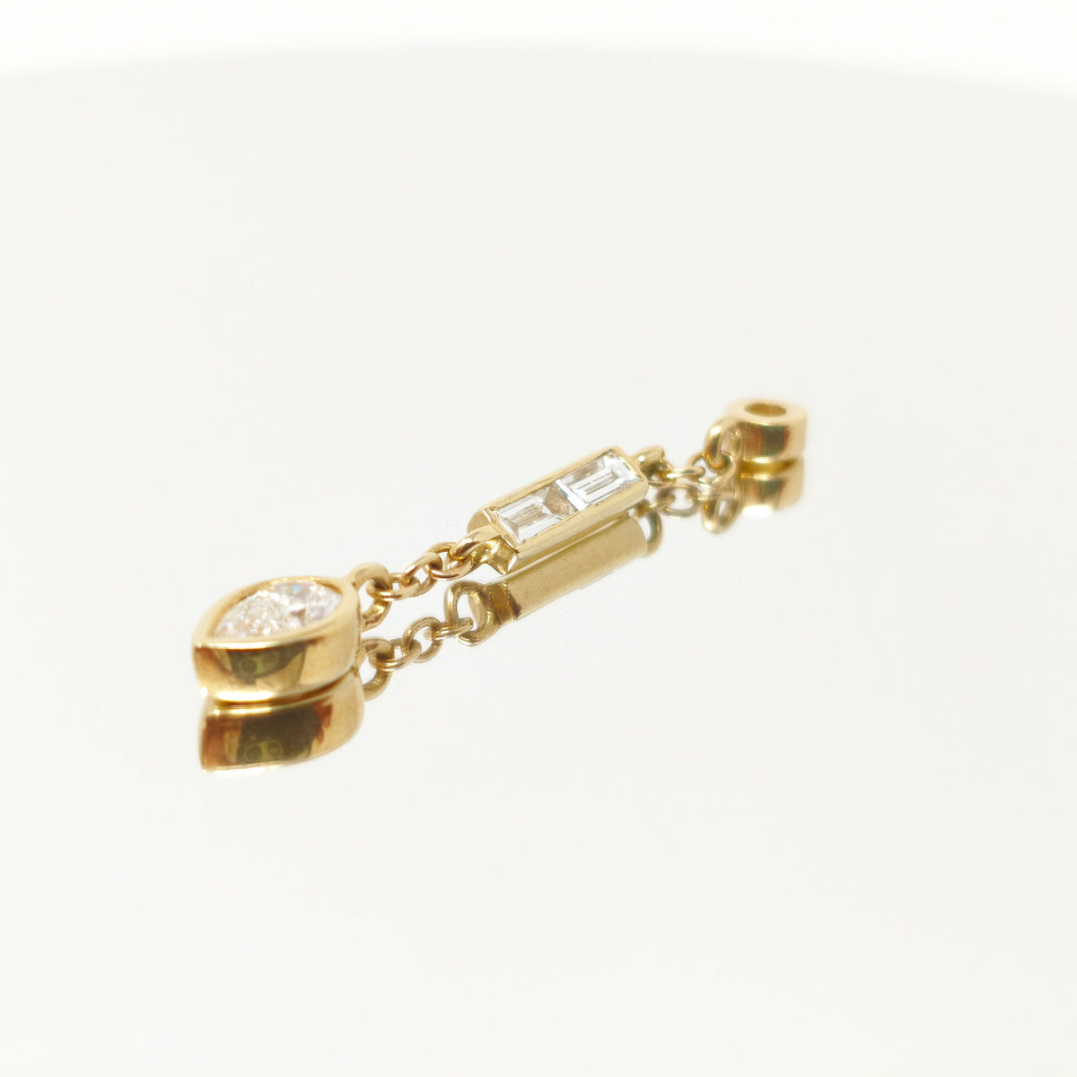 Eden Seed & Saffron Charm 18K guld m. Lab-Grown Diamant